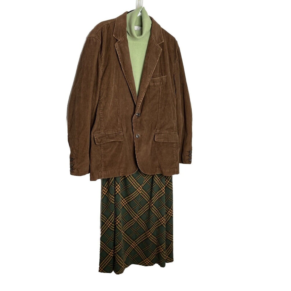 VTG Old Navy Bloomingdales Cashmere M L set Dark Academia Farrah Fawcett outfit